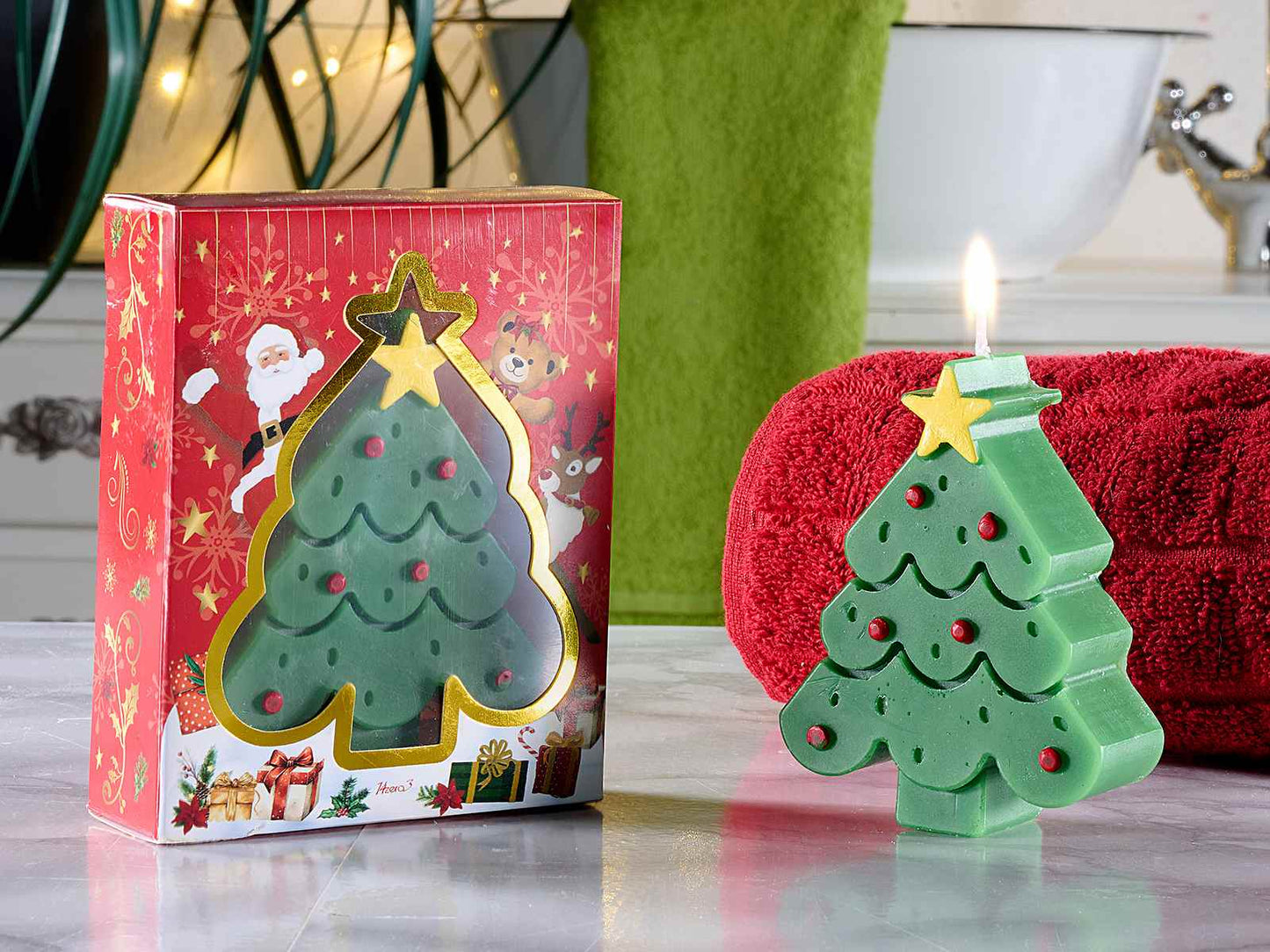 Candela Albero di Natale addobbato