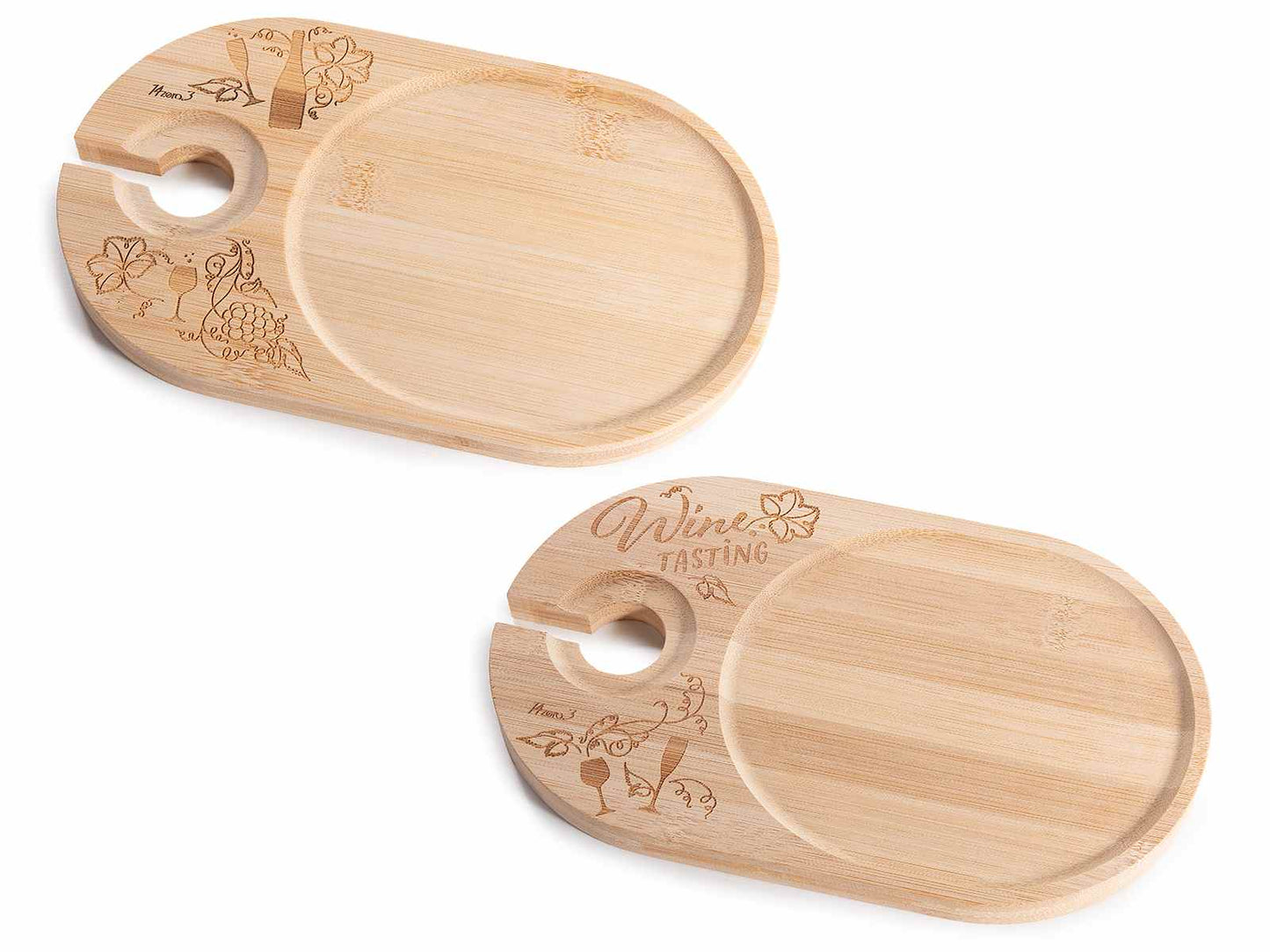 Vassoio in legno con porta bicchiere