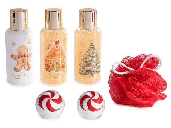 Confezione regalo natalizia con 6 prodotti corpo