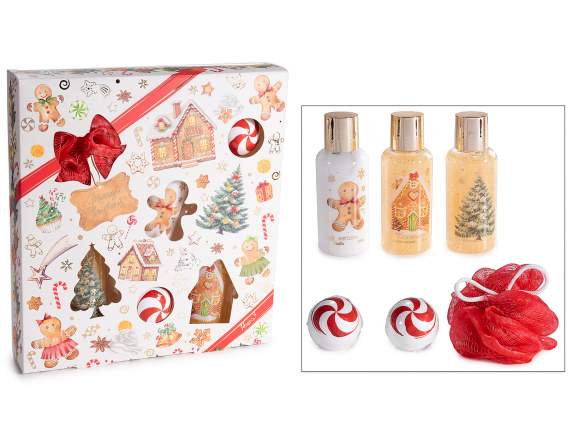 Confezione regalo natalizia con 6 prodotti corpo