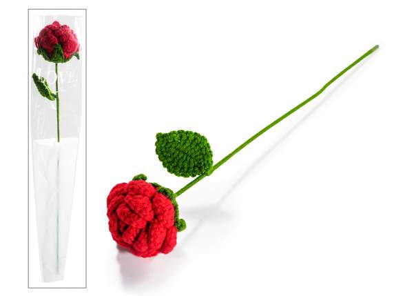 Rosa ad uncinetto modellabile