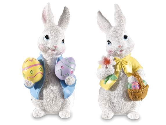Coppia Coniglietti resina