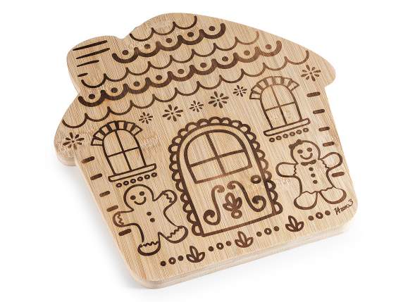 Tagliere in legno casetta