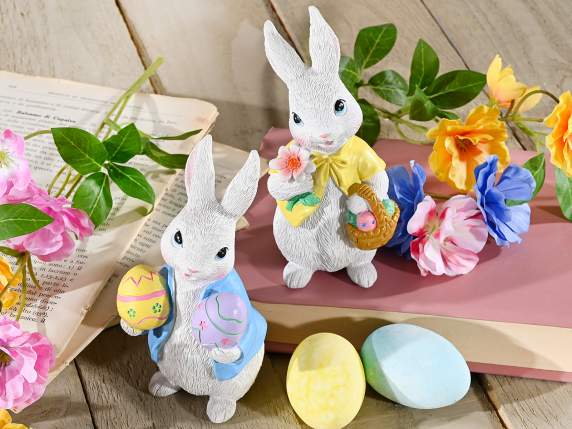 Coppia Coniglietti resina