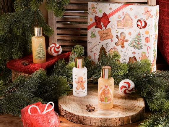 Confezione regalo natalizia con 6 prodotti corpo